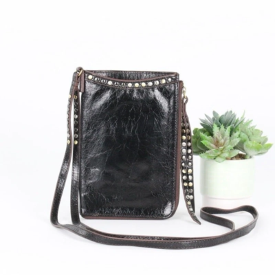 Hobo Moxie Distressed Black Crossbody Bag