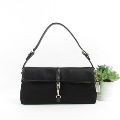 Coach Vintage Y2K Hamptons Black Satin Bag