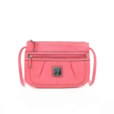 Tignanello Pink Leather Crossbody Bag