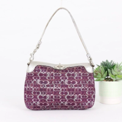 Coach Vintage Y2K Mini Purple Pochette Bag/Wristlet