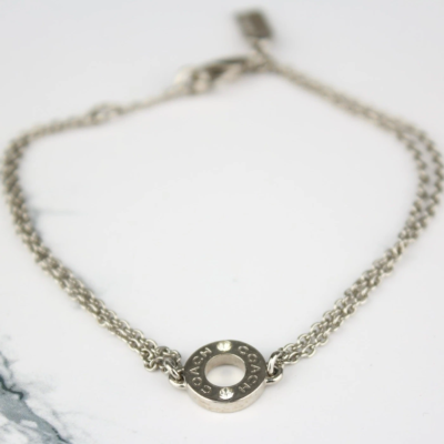 Coach Silver Tone Open Circle Bracelet