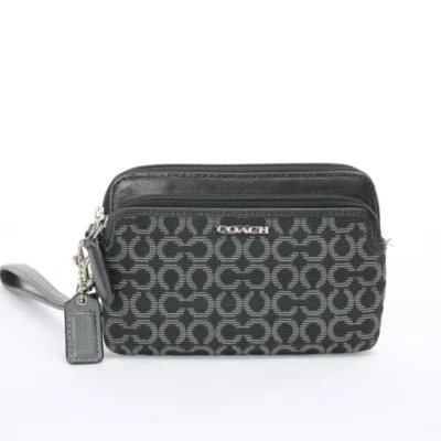 Coach Madison Signature Double Zip Wristlet