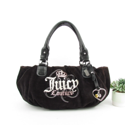 Juicy Couture Y2K Velour Heart Charm Bag