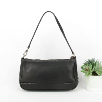 Coach Y2K Vintage Black Leather Demi Bag