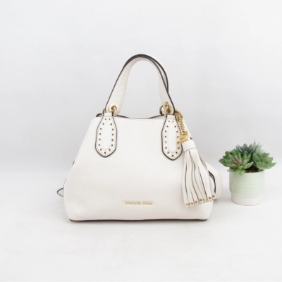 MICHAEL KORS Brooklyn Small Pebbled Leather Satchel