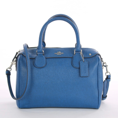 Coach Margot Blue Leather Tote Satchel Bag